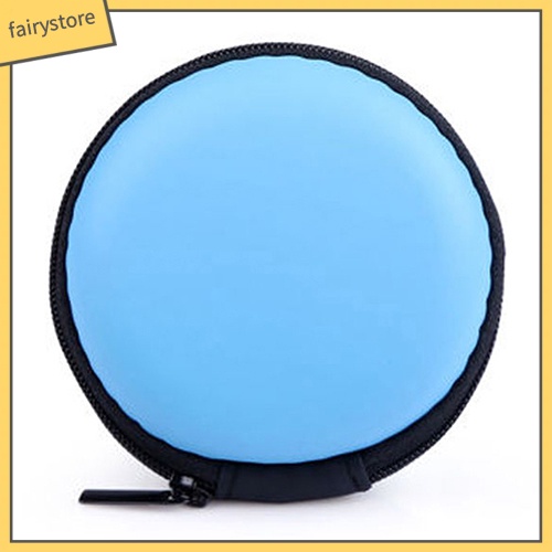 Túi cao su đựng tai nghe hình tròn có khóa kéo