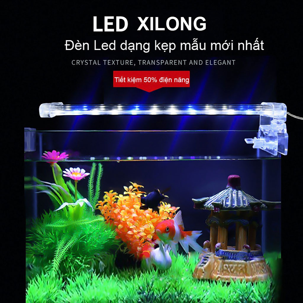 Đèn LED Kẹp Cho Hồ Thủy Sinh Kích Thước 50-60cm LED-D40