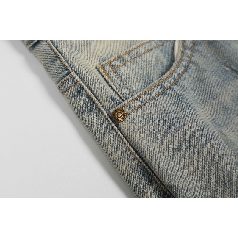Quần jeans Fear Of God belted indigo denim jeans