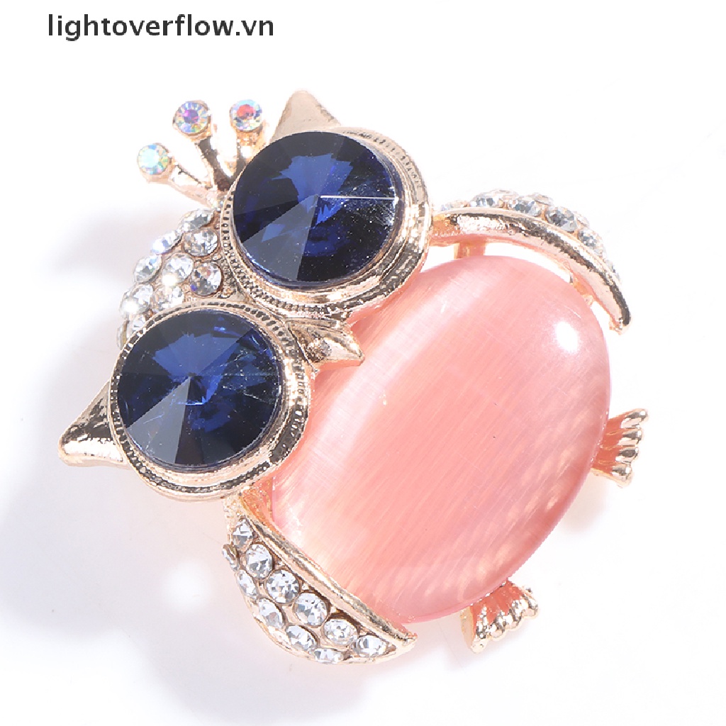 1 Huy Hiệu Cài Áo Hình Cú Mắt Xanh Dễ Thương