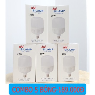 COMBO 05 BÓNG ĐÈN LED 30W E27 BÚP LED 30W E27 SILAMP