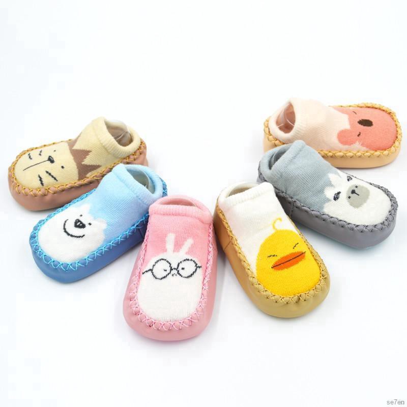 Giày em bé chống trượt kiểu dáng hoạt hình xinh xắn dễ thương