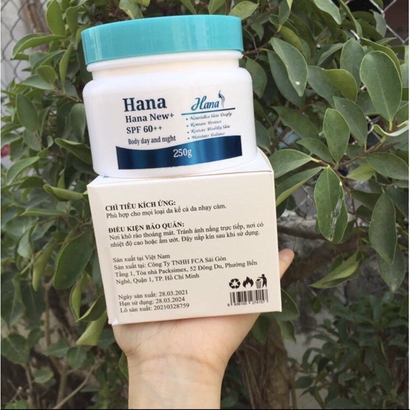 BODY NEW HANA DƯỠNG TRẮNG SÁNG ( CHÍNH HÃNG 100%)