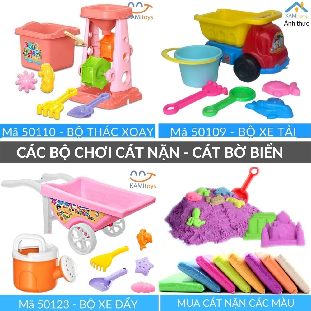 Đồ chơi cát nặn động lực vi sinh cho bé chơi trong nhà hoặc đi biển chọn nhiều bộ khác nhau