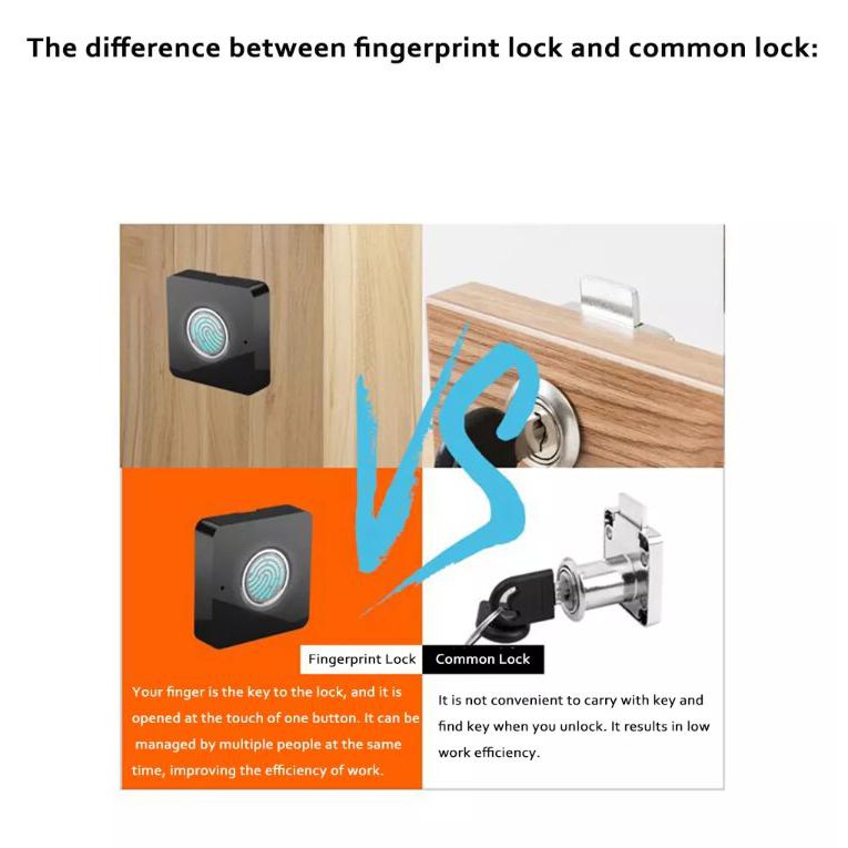 Khoá tủ vân tay Fingerprint Clock AI Germany - Home and Garden