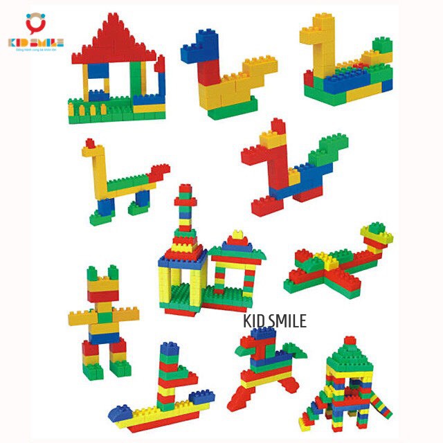 Đồ chơi sáng tạo, tư duy logic - Túi 110 khối xếp hình - DOZKIDZ