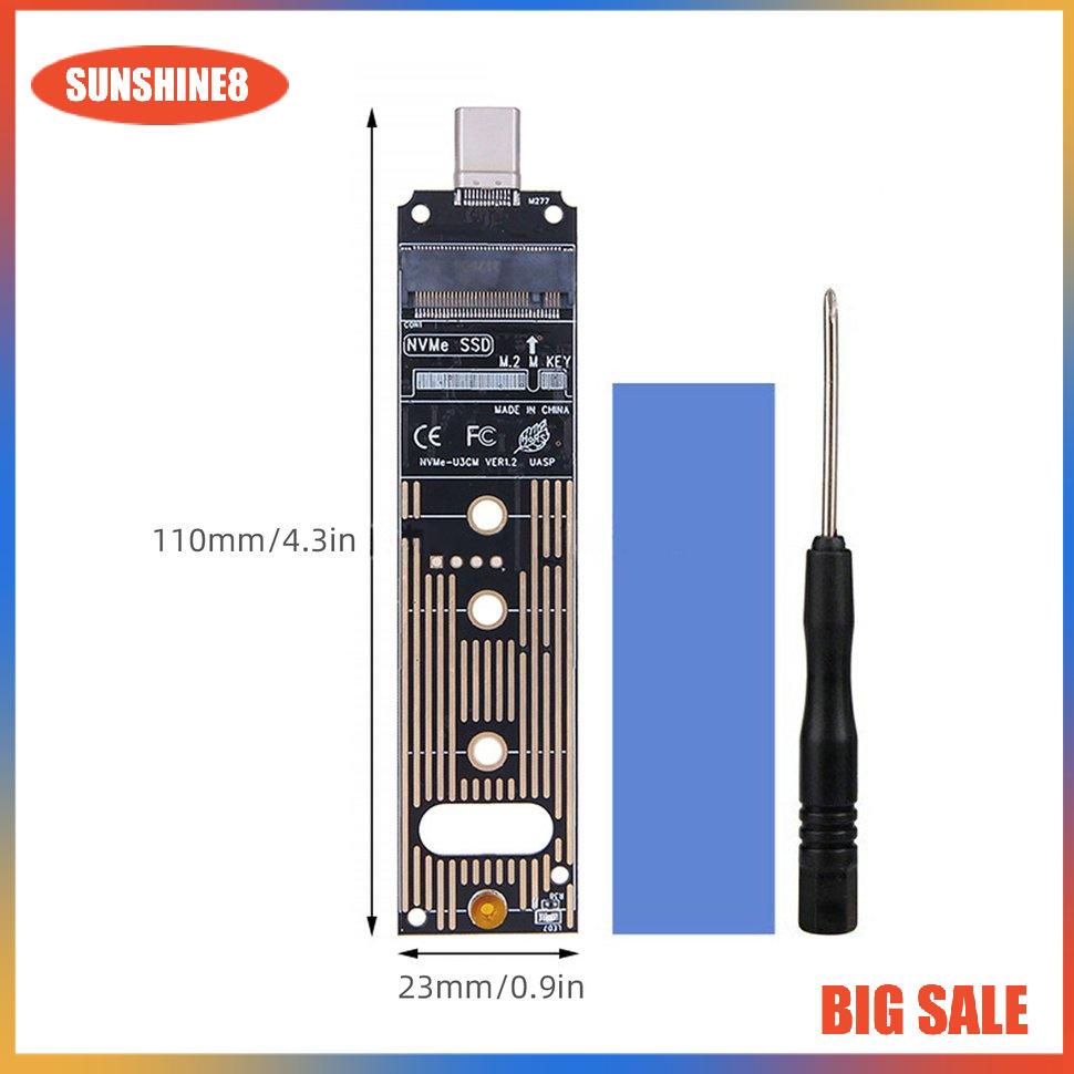 【SUN】M.2 NVME To USB3.1 SSD Converter JMS583 Card 10Gbps M.2 NVME PCIe Adapter