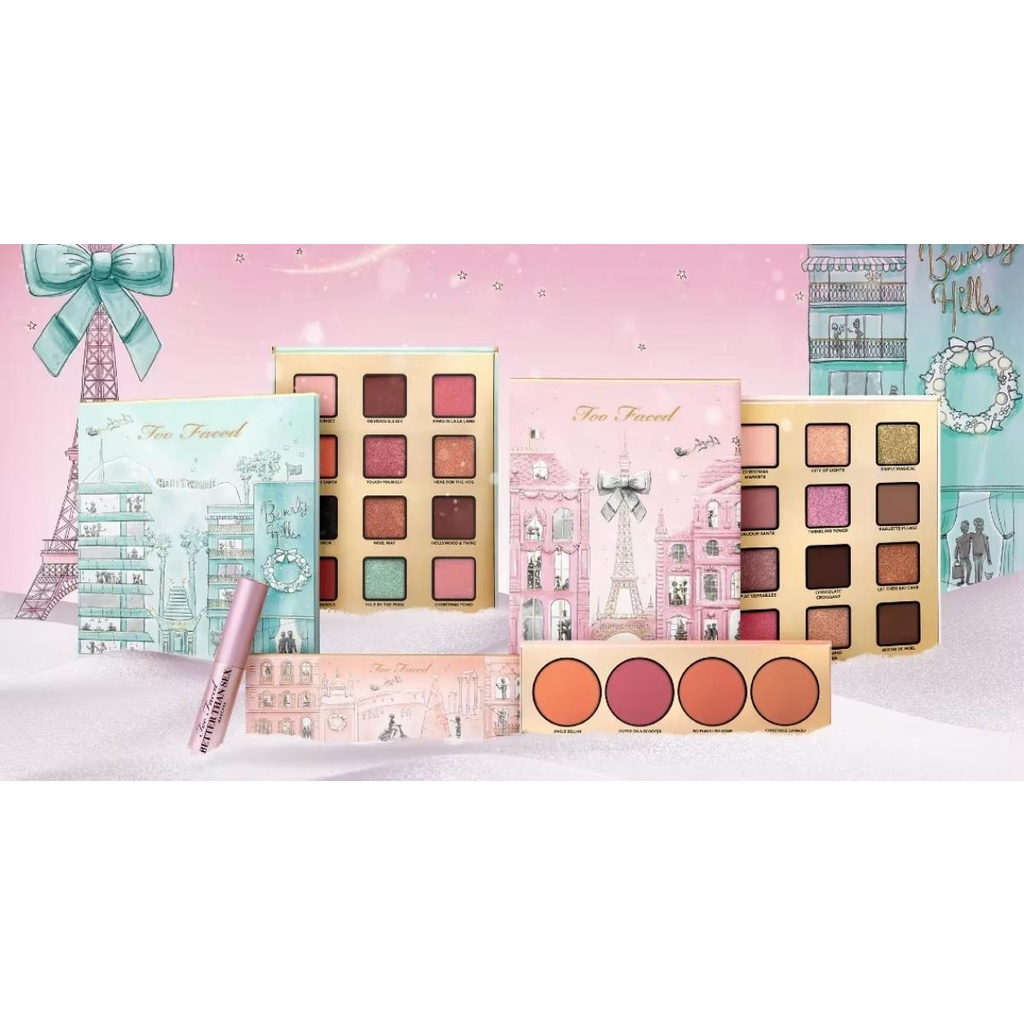 Set Too Faced Christmas In The City Gồm 2 Bảng Phấn Mắt & 1 Bảng Phấn Má & 1 Mascara