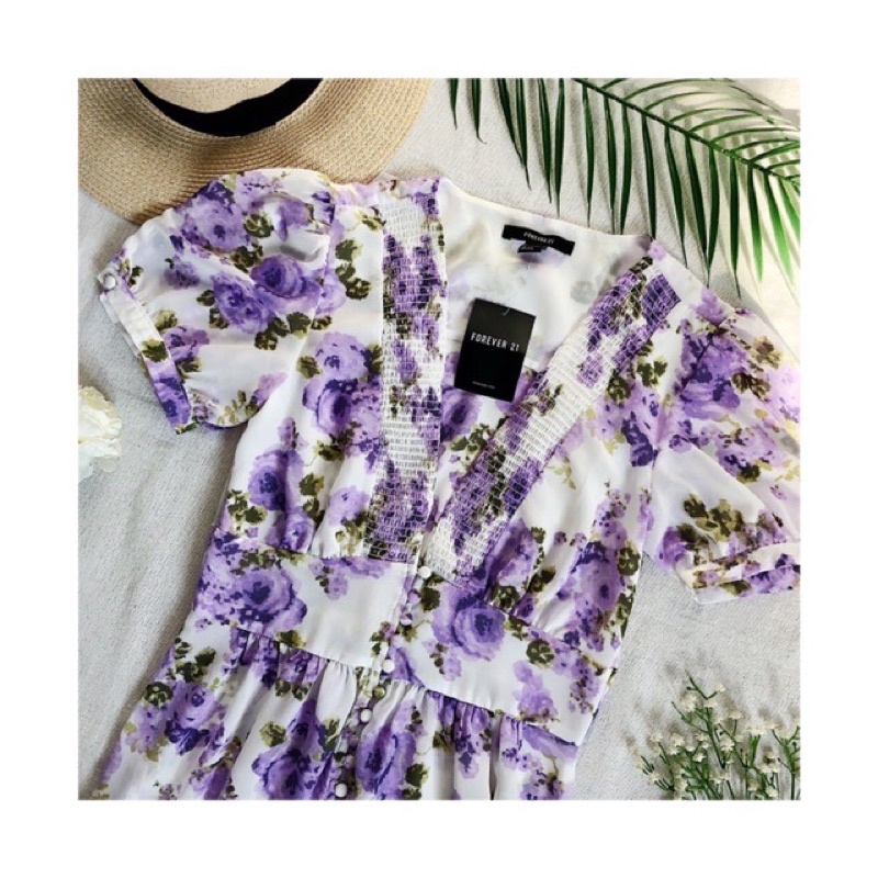 Váy maxi voan hoa khoác đi biển hiệu F21 kèm ảnh thật
