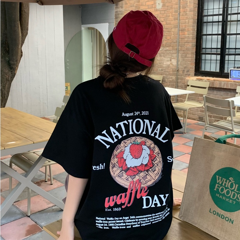 NRVP Áo Thun Cotton Tay Ngắn Cổ Tròn Màu Trơn Thời Trang Dành Cho Nữ