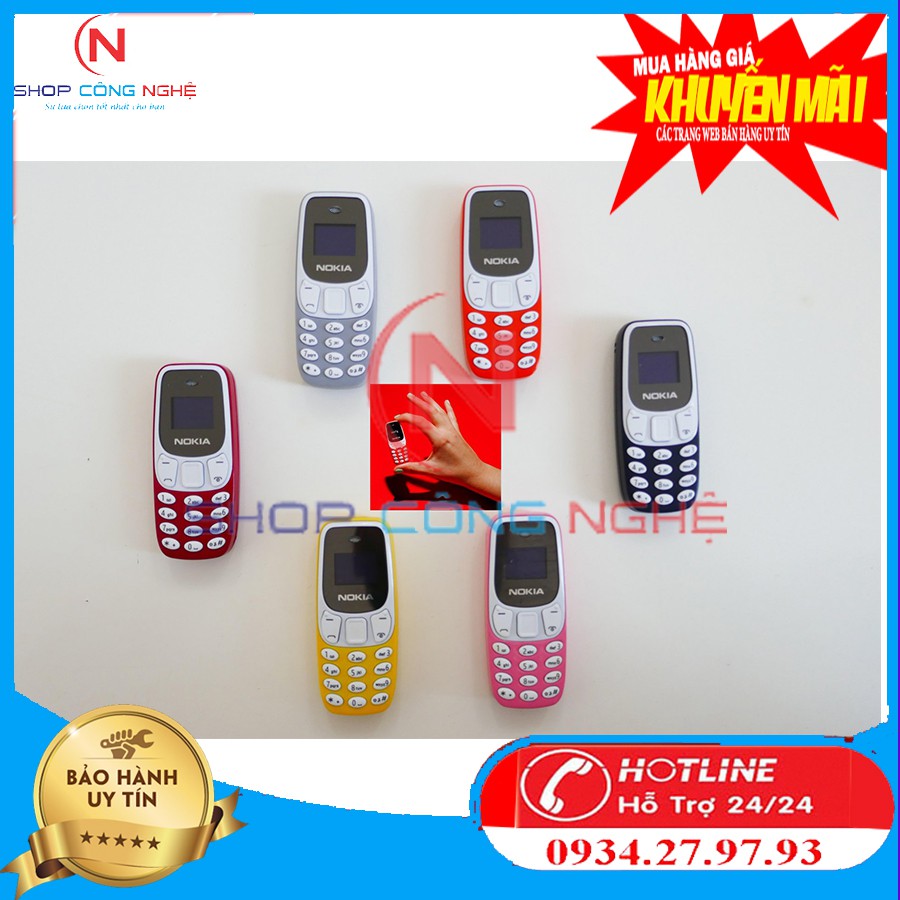 Điện thoại 2 sim 2 sóng Bm10 (Nokia 3310 mini) thiết kế nhỏ gọn giá siêu rẽ bảo hành 12 tháng