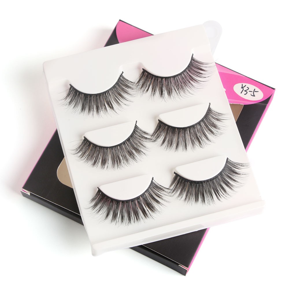 Lông mi giả MAGEFY 3D dài hơn tự nhiên 3 cặp lông mi