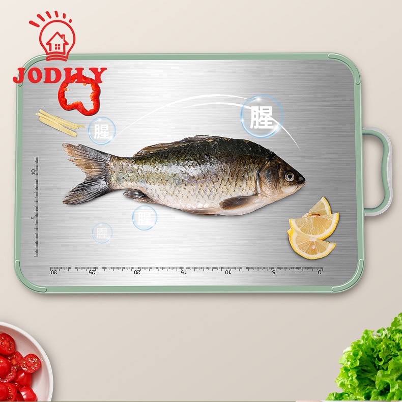 Thớt Inox 2 Mặt Cao Cấp Jodily StarHome - 01 Mặt Inox 304 01 Mặt Nhựa PP