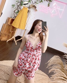 [ SALE ] Bộ Lụa 2 Dây Babydoll