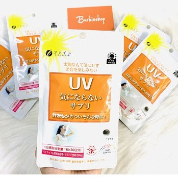 {Nhật} Viên chống nắng UV Care Plus Fine Japan- Hỗ trợ giảm tác hại của tia UV, ngăn ngừa lão hóa da (30 viên)