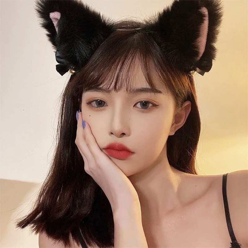 Set Vòng Cổ + Băng Đô Tai Mèo Hóa Trang Halloween Xixi