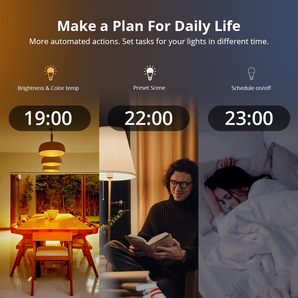 Bóng đèn LED SONOFF B02/B05-BL Wifi thông minh E27 220V RGB điều khiển bằng giọng nói hỗ trợ Alexa Google Home