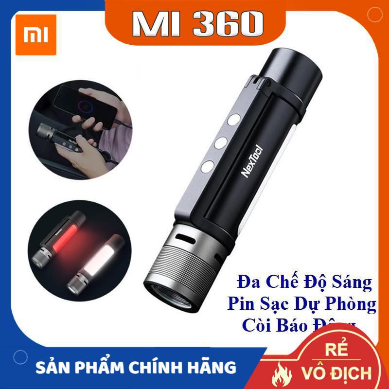 Đèn Pin Siêu Sáng Đa Năng Xiaomi Nextool NE20030 Ngoài Trời 6 trong 1✅ Kiêm Pin Sạc Dự Phòng 2600mAh, Còi Báo Động