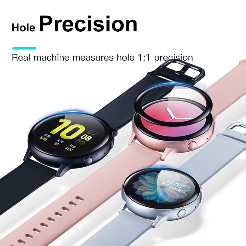 Miếng dán mềm 20D bảo vệ toàn diện màn hình chống trầy xước cho Samsung Galaxy Watch Active 2 40mm 44mm kèm phụ kiện