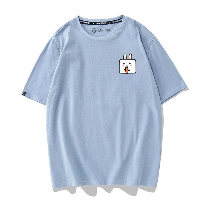 Áo Thun Thỏ Trắng Cà Rốt Mini Nam Nữ Unisex