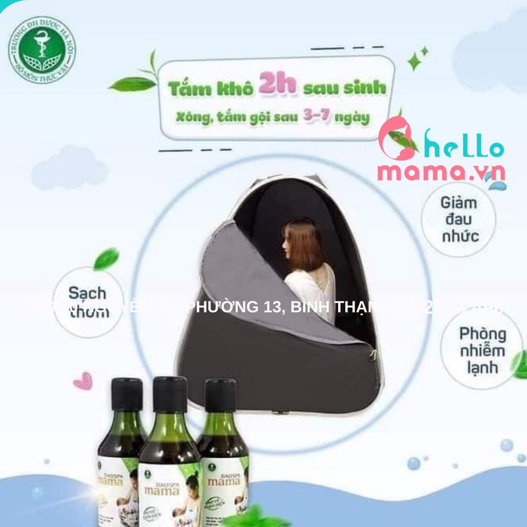 Nước tắm cho mẹ sau sinh Dao'spa mama Dao đỏ, DK Pharma (tắm khô 2 giờ sau sinh, giảm đau nhứt, phòng nhiễm lạnh)