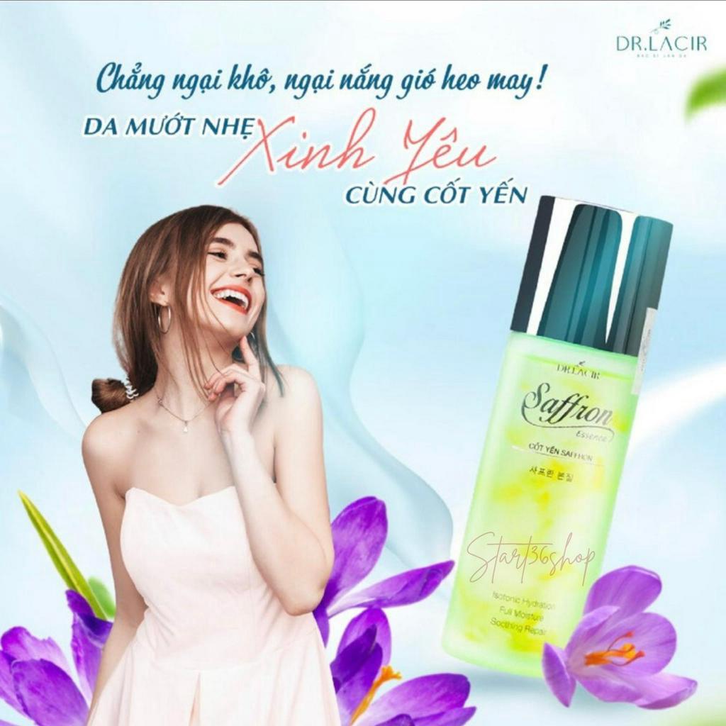 Toner cốt yến Saffron Dr Lacir Toner cho da khô da nhạy cảm giúp thu nhỏ lỗ chân lông sạch sâu, sáng da, cân bằng độ ẩm