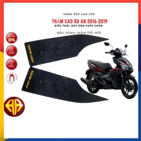 Thảm lót chân xe AB airblade 2016-2017-2018-2019 tấm để sàn gác chân cao su ( Ảnh Chụp Thật)