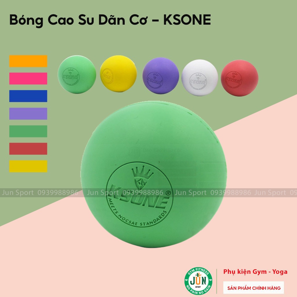 Bóng Cao Su Giãn Cơ KSONE, Bóng Massage giãn cơ trị liệu Jun Sport