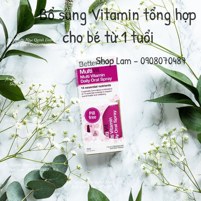 Xịt BetterYou Vitamin D, Sắt, Tổng hợp