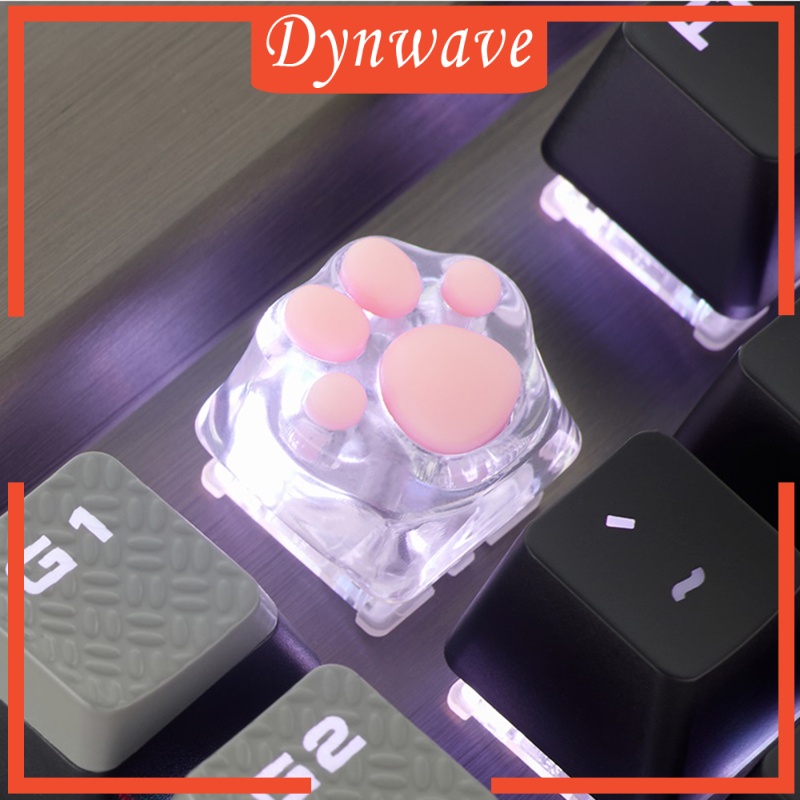 [DYNWAVE] Transparent Gaming Key Caps Cat Paw Keycaps Machinery Keyboard keycaps Base