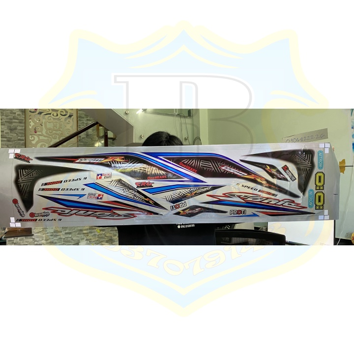 ( Quí khách vui lòng mang ra tiệm cho thợ dán ) Tem sonic 150 CANDY cao cấp