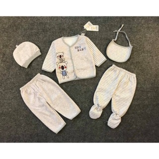 Combo 2 set sơ sinh 5 chi tiet cho bé