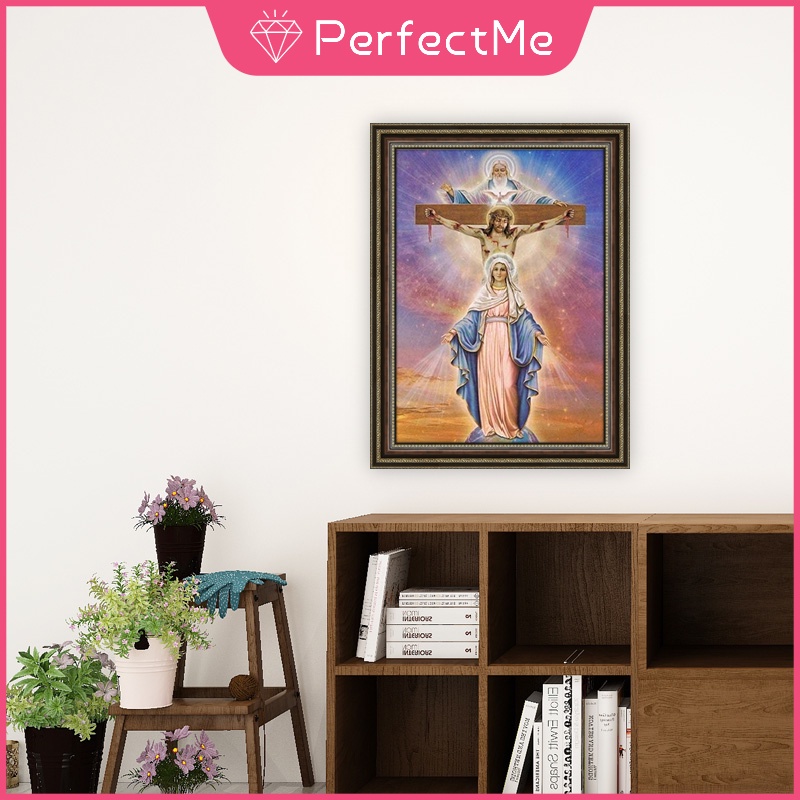 Bộ tranh đính đá 5D tự làm hình đức mẹ Mary 30X40cm