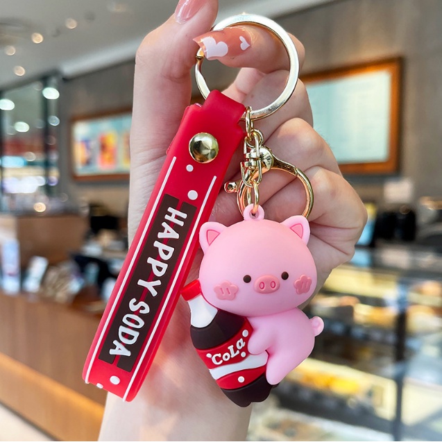 Móc Khóa Đẹp Cute hình thú ôm nước dễ thương phụ kiện Túi Xách - Minkey