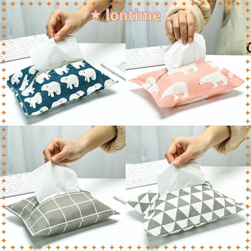 Túi Đựng Khăn Giấy Bằng Vải Cotton Lanh Phong Cách Bắc Âu Sáng Tạo