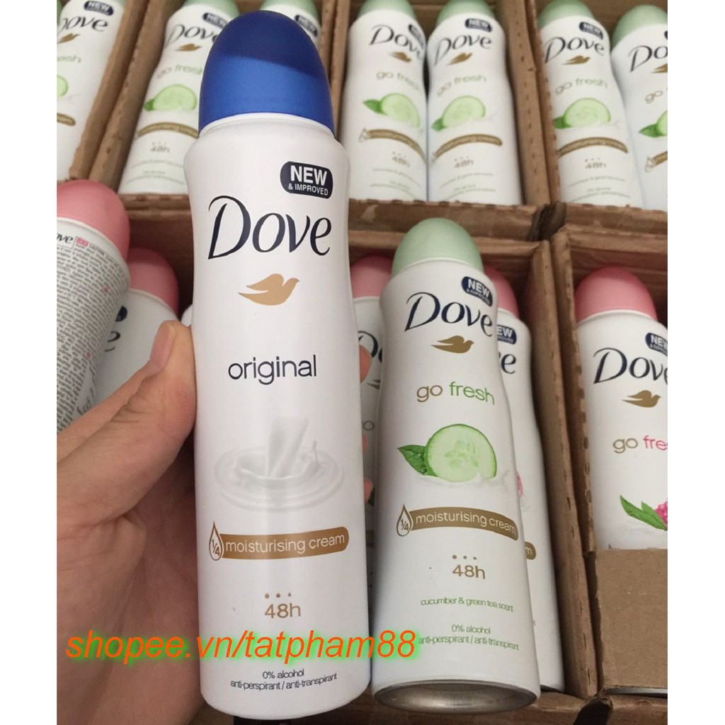 Xịt Khử Mùi Nữ 150Ml Dove Original, tatpham88 Chất Lượng Tạo Nên Niềm Tin.