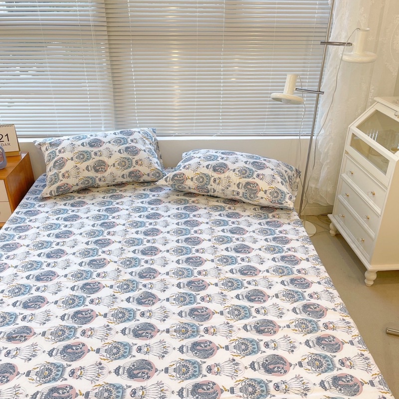 Set Ga Gối Cotton 100% Mềm Mát Hoạ Tiết Hoa Nhí