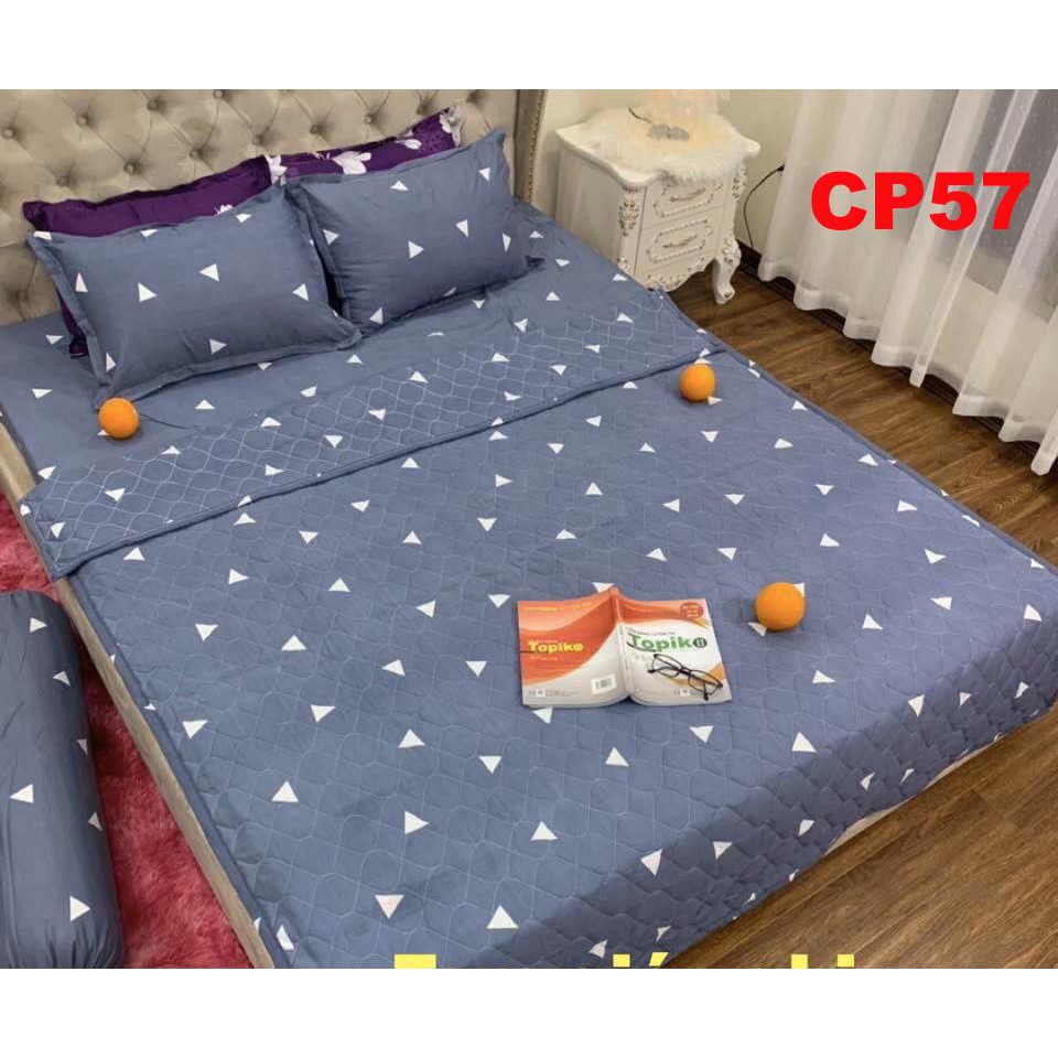 Bộ chăn ga tam giác ghi 1m6x2m