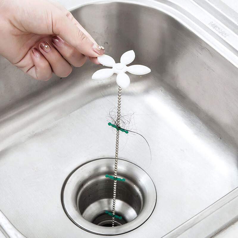 Dụng Cụ Lấy Tóc Kiểu Chuỗi Hạt Hình Bông Hoa Dành Cho Bồn Rửa Nhà Bếp Phòng