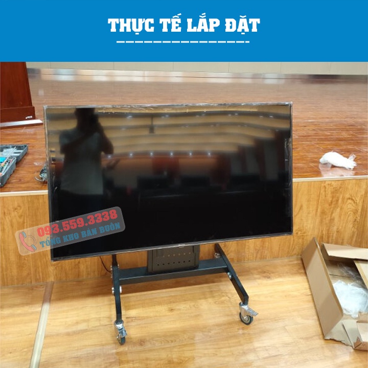 Kệ Giá Treo Tivi Di Động HB75 32 - 65 Inch - Giá Treo Tivi Hội Nghị Có Bánh Xe Di Dộng - [ Ưu Việt Hơn NB AVA1500 ]