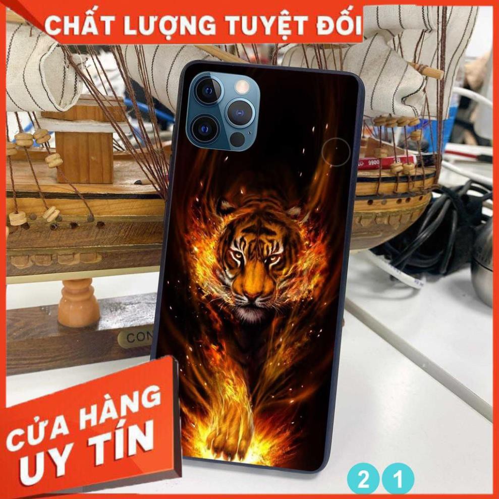 Ốp lưng in kính cường lực 3D đẹp, sắc nét họa tiết hình rồng vàng quyền lực cho Iphone 12/12 pro - 12 mini - 12 pro max