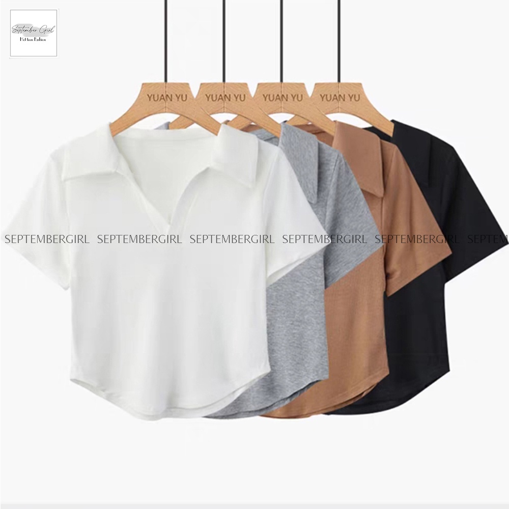 Áo polo nữ cổ bẻ dáng croptop SEPTEMBERGIRL AO TOP NU 001V2