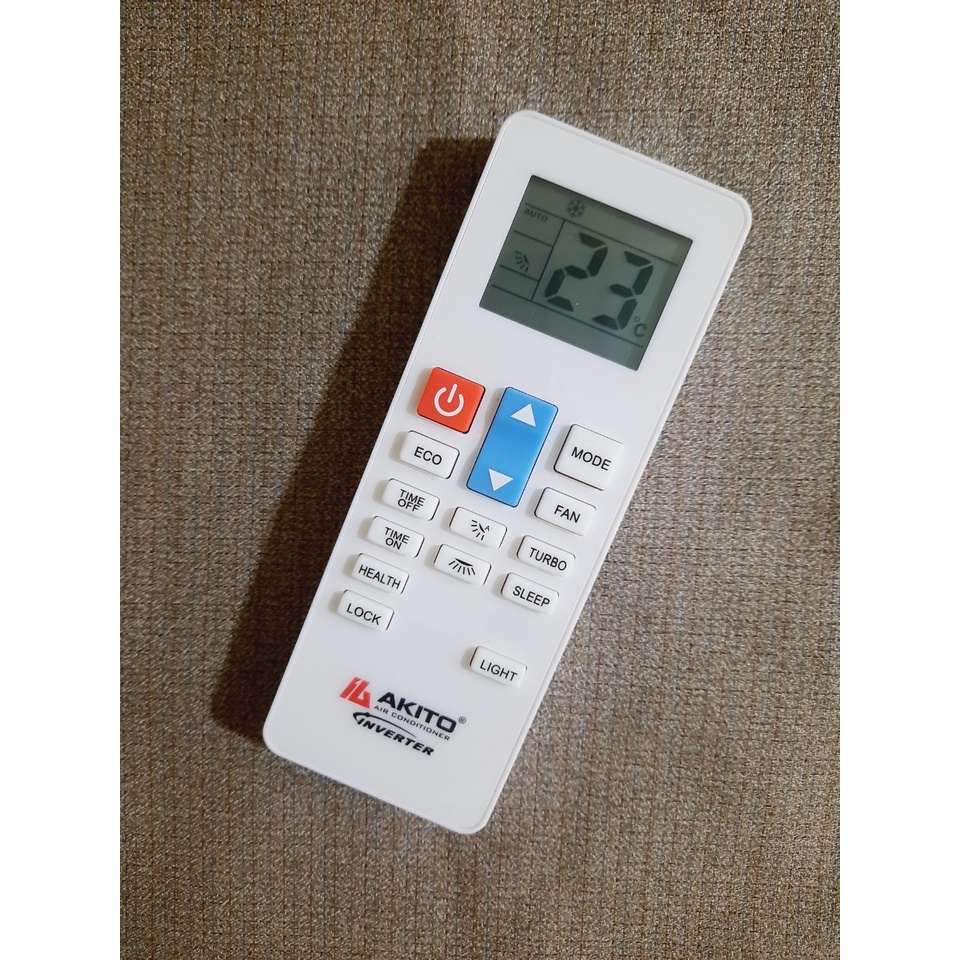 🌟 CHÍNH HÃNG /  HƠI XƯỚC VỎ 🌟 Remote Điều khiển điều hòa Akito 1&2 chiều Inverter - theo máy Tặng kèm Pin + GIÁ ĐỠ