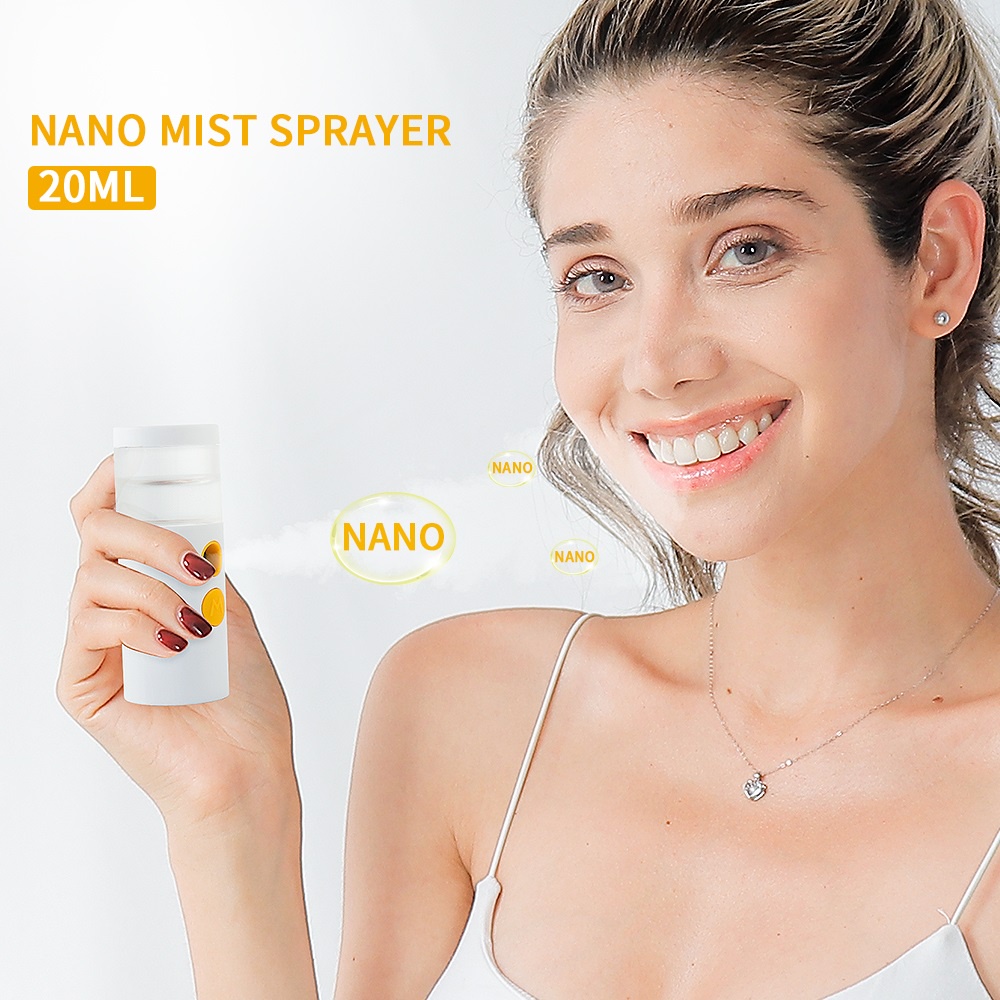Máy phun sương nano FOREVERLILY mini cấp ẩm cho da mặt sạc lại bằng cổng usb tiện lợi
