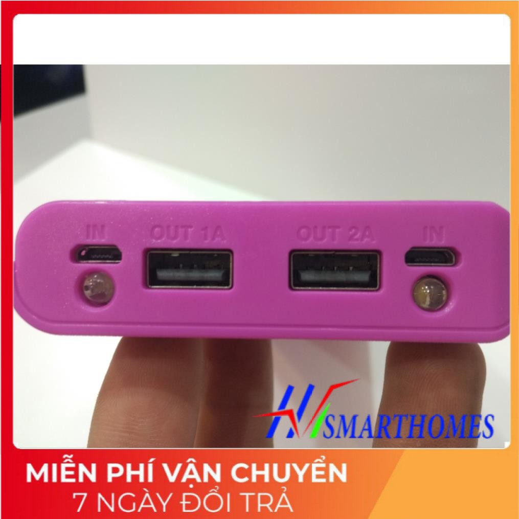 Box sạc dự phòng 8 khe pin 18650(Nhiều màu, chưa pin)