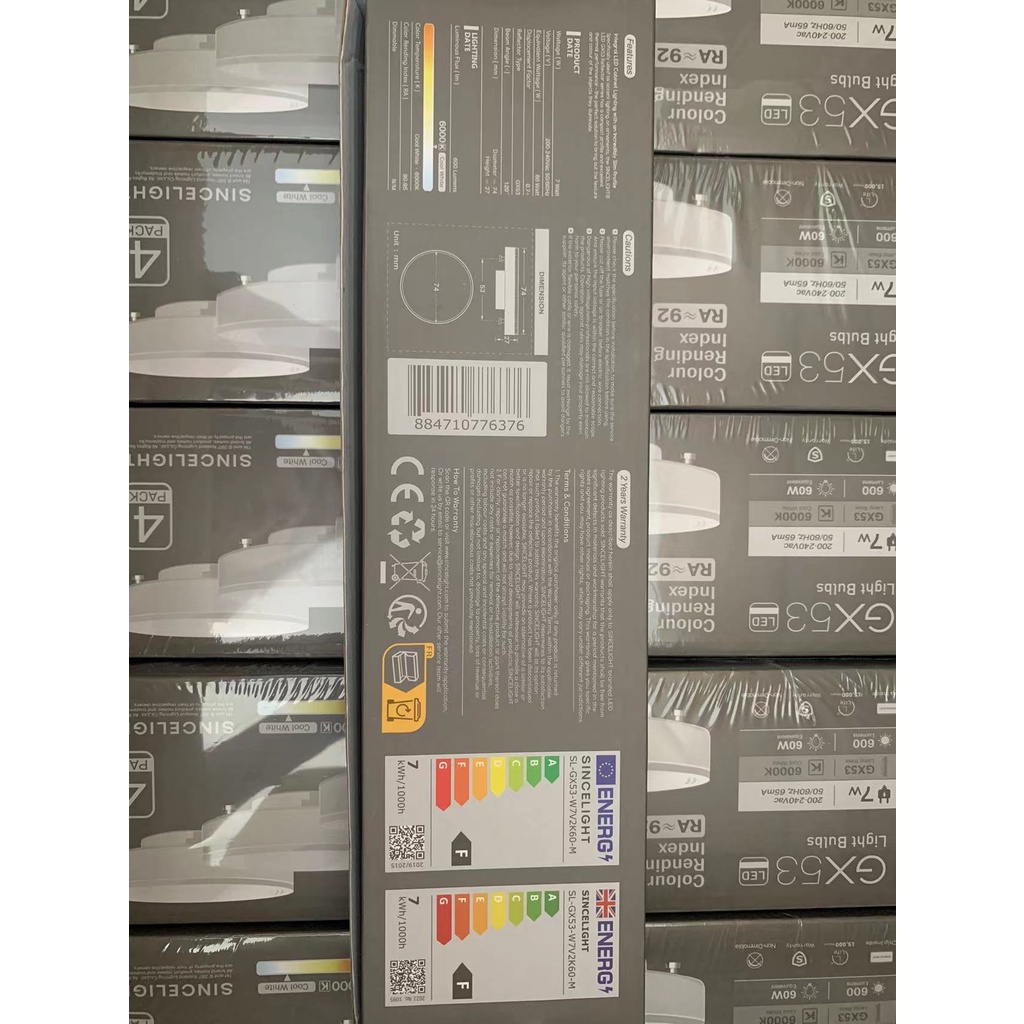 Bóng Đèn LED Phản Quang Gắn Tủ/Tủ Bếp GX53 7W  Chuyển Đổi Sang GX53