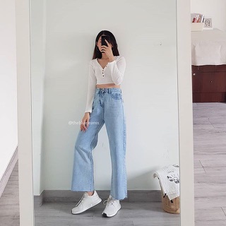 Quần Jeans Ống Suông - Ảnh Thật