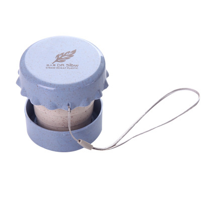 Cốc uống nước nhỏ bằng xơ lúa mạch có thể xếp gọn tiện lợi