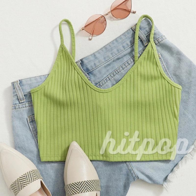 Áo lửng 2 dây hở lưng 5 màu tùy chọn phong cách gợi cảm cho nữ