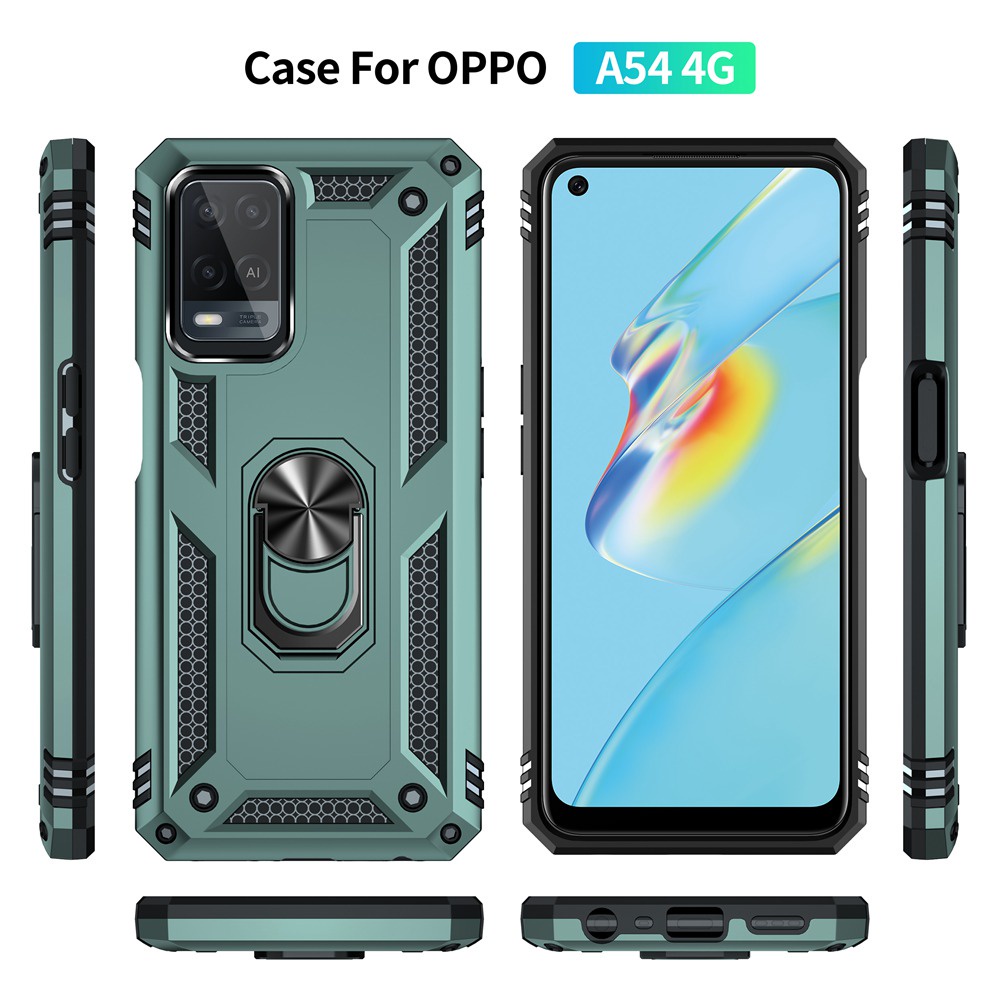 Ốp Điện Thoại PC Cứng Kèm Vòng Khuyên Đỡ Chống Sốc Cho Oppo A54 4G / A55 5G Oppo A16